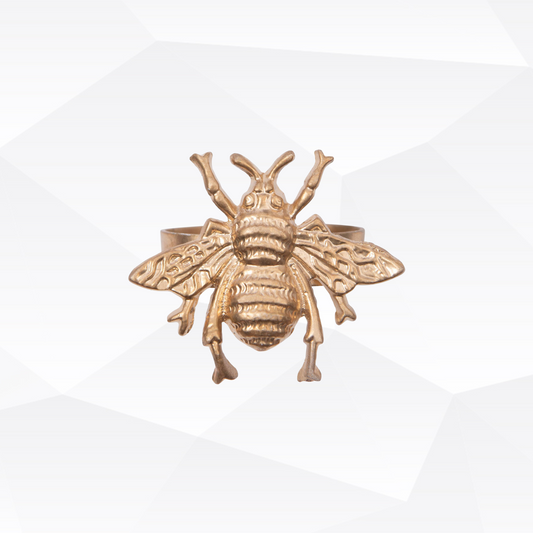 Bee Napkin Ring (4 pack): Gold