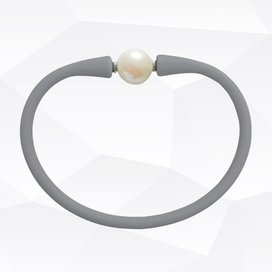 Gray/White Pearl Bracelet