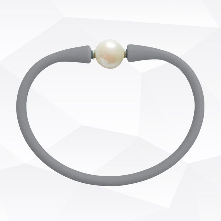 Gray/White Pearl Bracelet
