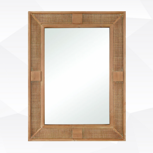 Handcrafted Rattan Natural Mirror