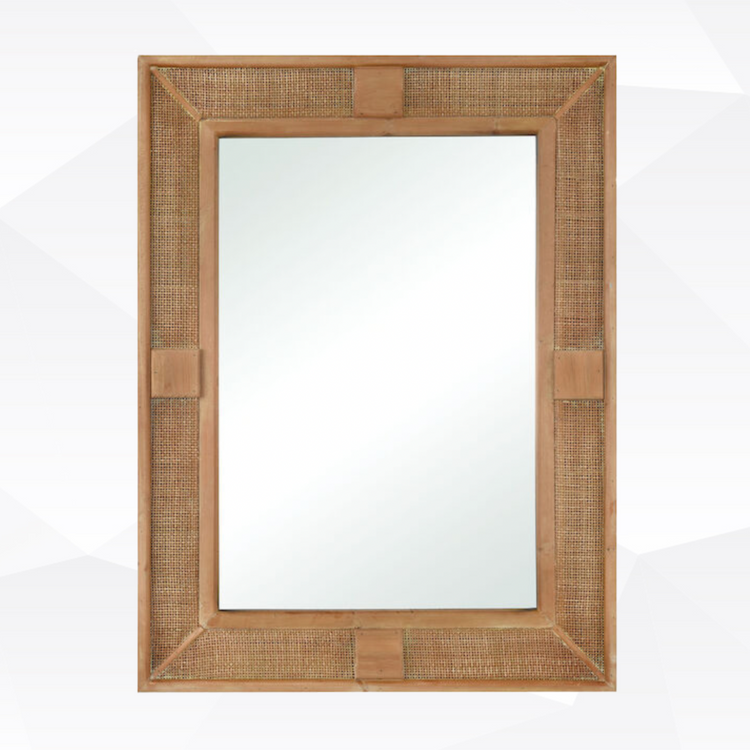 Handcrafted Rattan Natural Mirror