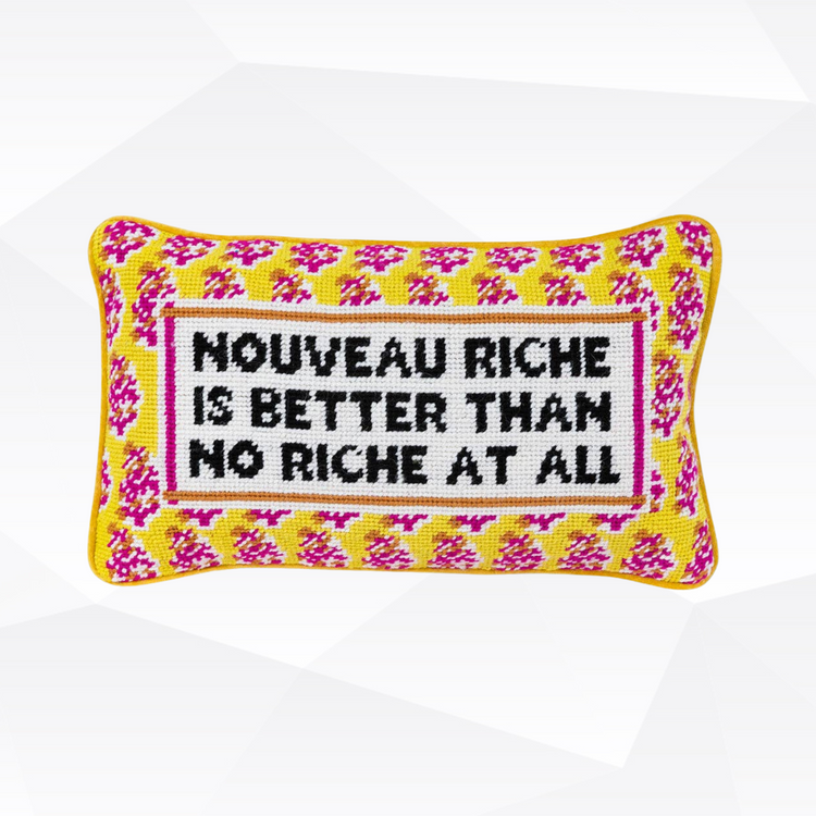 Nouveau Riche Needlepoint Pillow