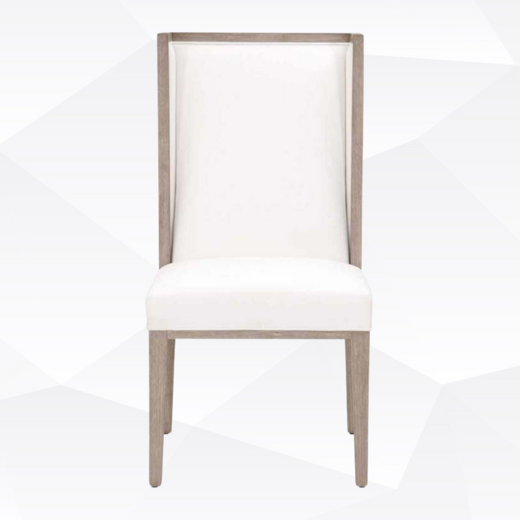 Side Wing Dining Chair in White