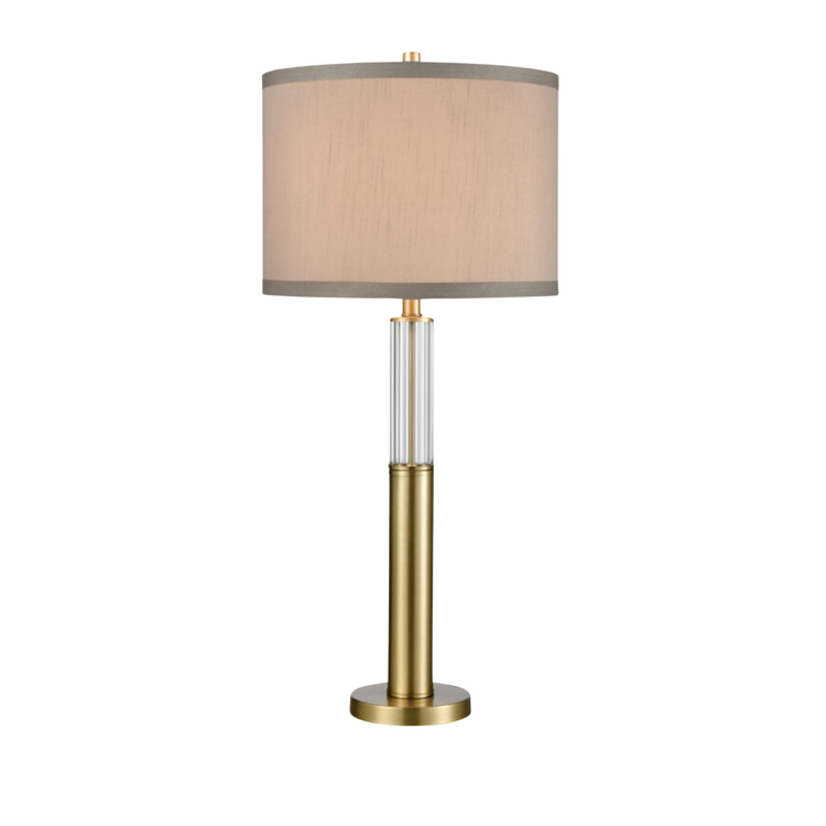 Tall Gold and Crystal Lamp