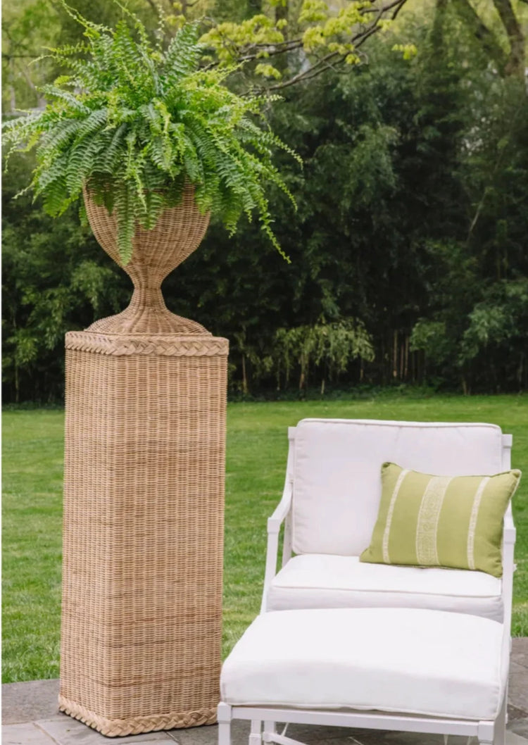 Wicker Pedestal (natural w/ Protective Finish)