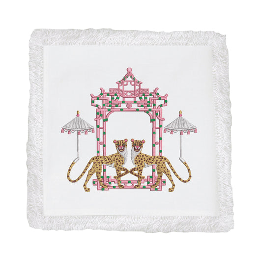 Cheetah - Fringe Cocktail Napkins (Set of 4)