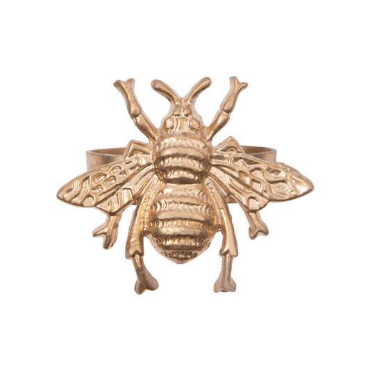 Bee Napkin Ring (4 pack): Gold