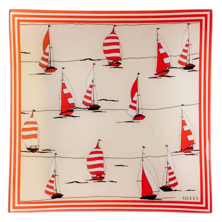 Sailboat Design Decorative Tray