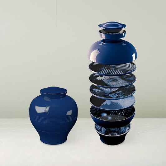 YUAN OSORIO 8-piece dinner set - Blue