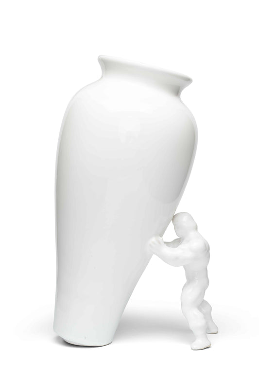 L/White Superhero Vase