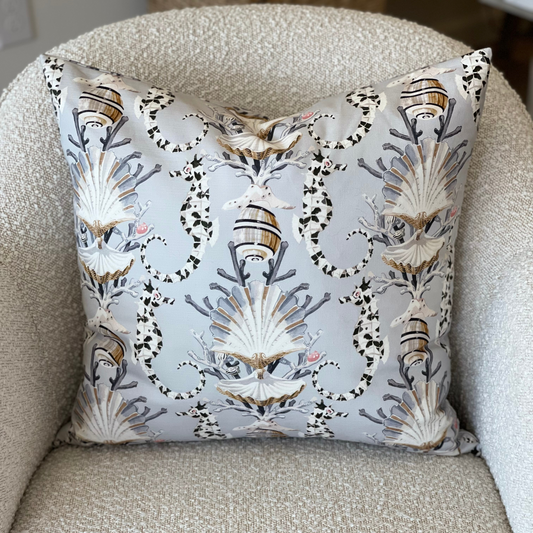 Seahorses & Seashells Pillow