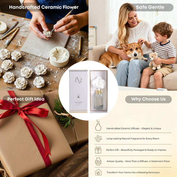 White Orchid- Diffuser Sets Gifts