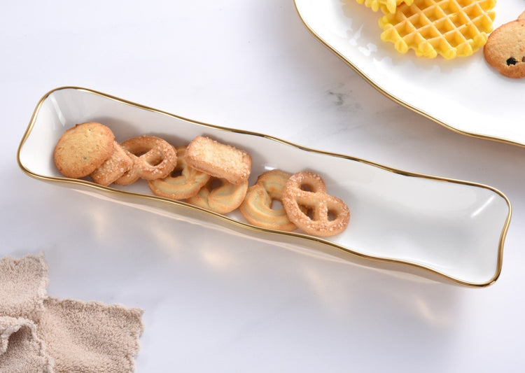 Cracker Tray Gold Rim