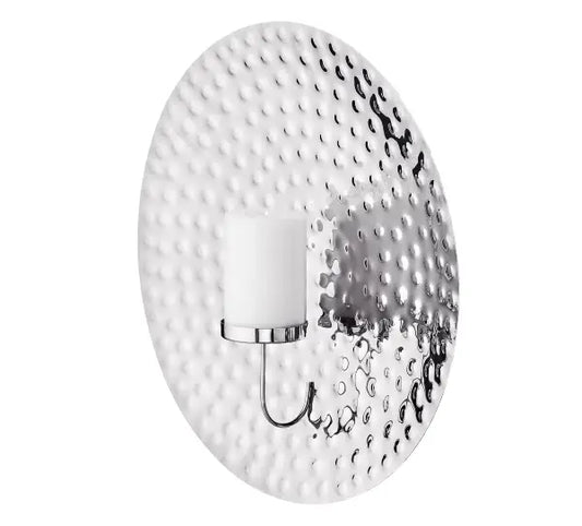Hammered Silver Wall Sconce 18.5"