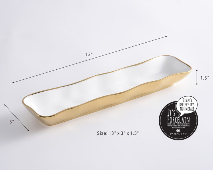 Cracker Tray Gold Rim