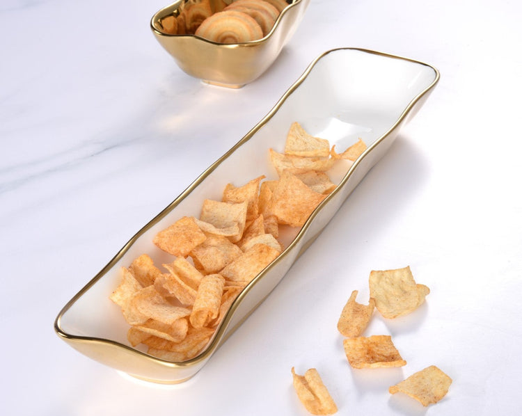 Cracker Tray Gold Rim