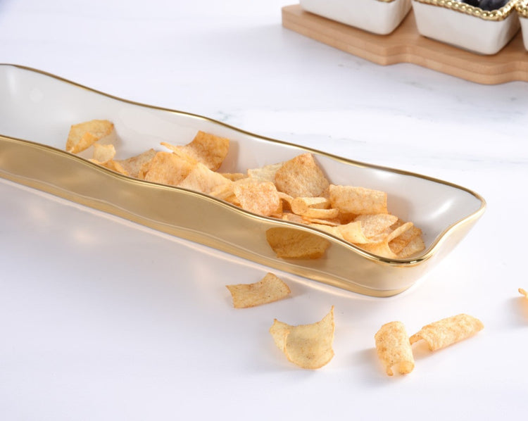 Cracker Tray Gold Rim