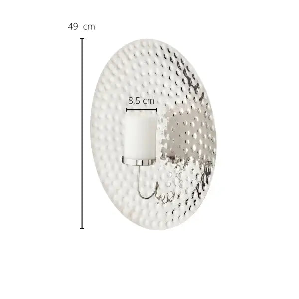 Hammered Silver Wall Sconce 18.5"