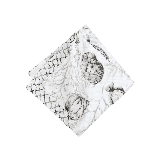 Sea You Later Grey Reversible Napkin Set 4
