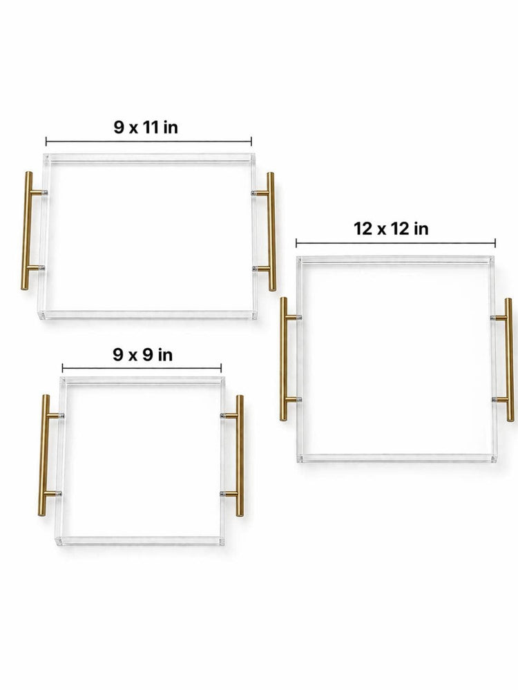 Handbags Galore Acrylic Tray 2 Sizes: Large square 12x12in