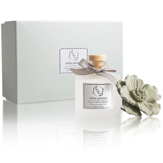 White Jasmine-Green Diffuser Set