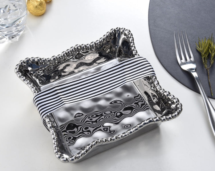 Silver Cocktail Napkin Holder