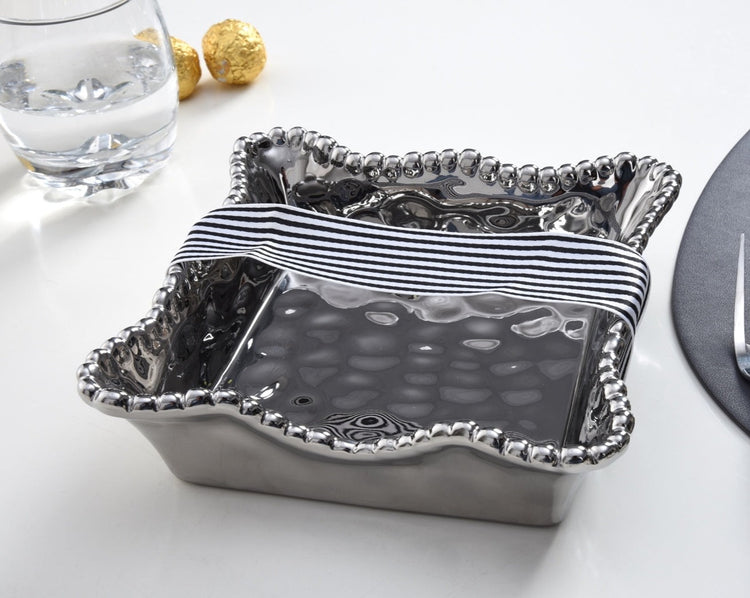 Silver Cocktail Napkin Holder