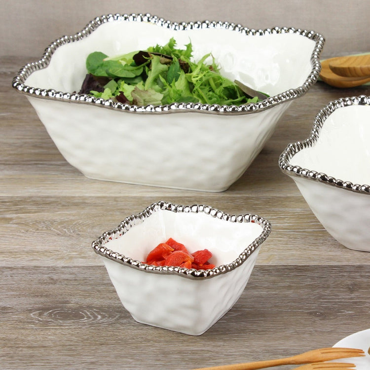 Extra Large Bowl - White/Silver