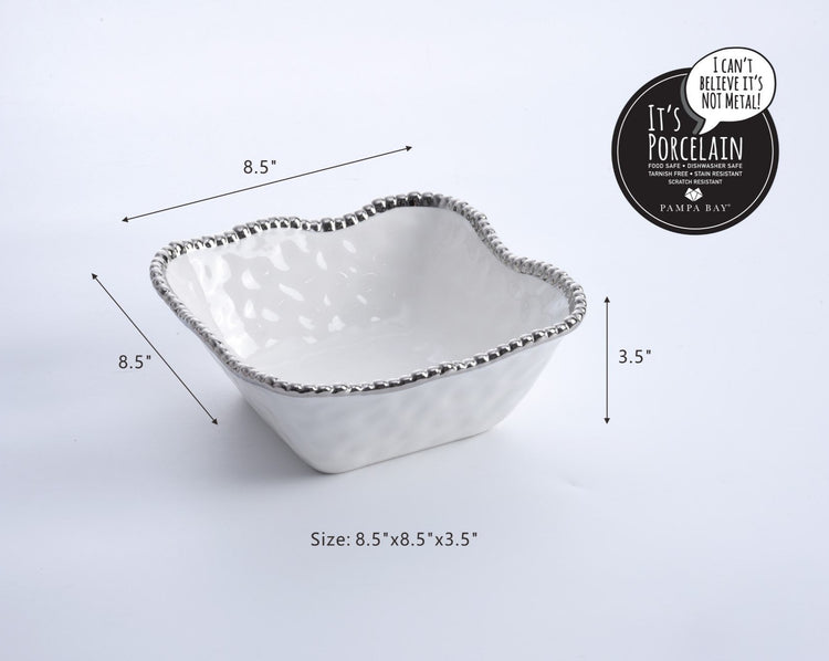 Extra Large Bowl - White/Silver