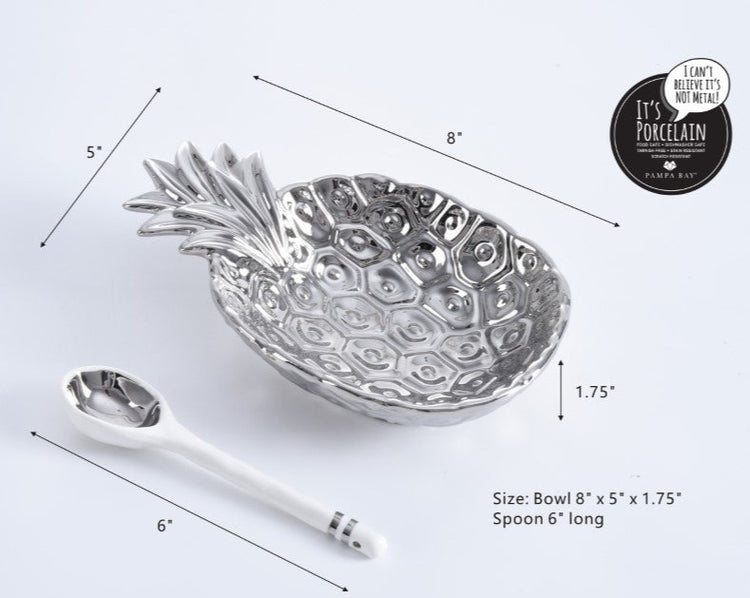 The Silver Pineapple Bowl Set