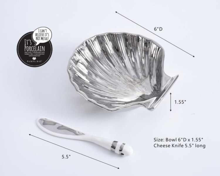 The Shell Set Silver Finish