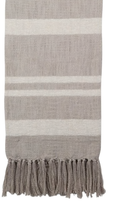 Gray & White Throw-  Lightweight