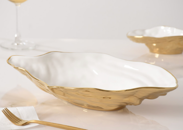 Gold Medium Oyster Tray