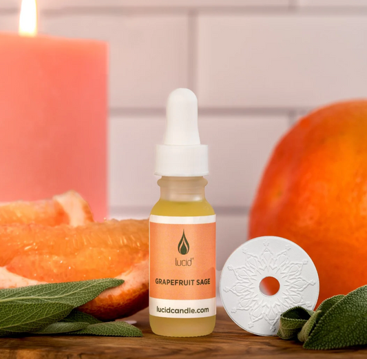 Grapefruit & Sage Oil and Candle Ring Set