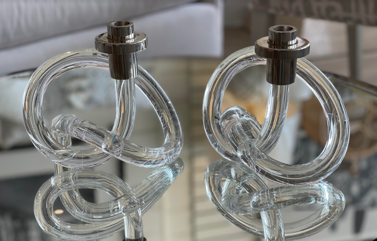 Dorothy Thorpe Pretzel Candle Stick Holders