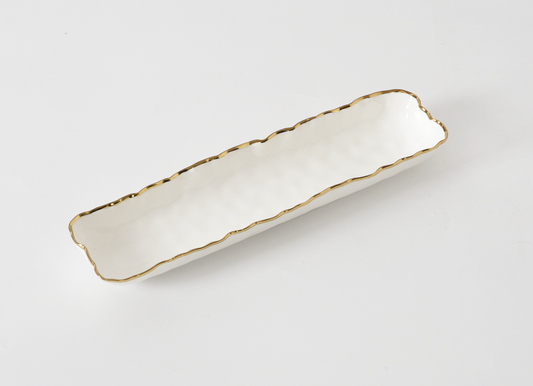Gold Ribbon Cracker Tray