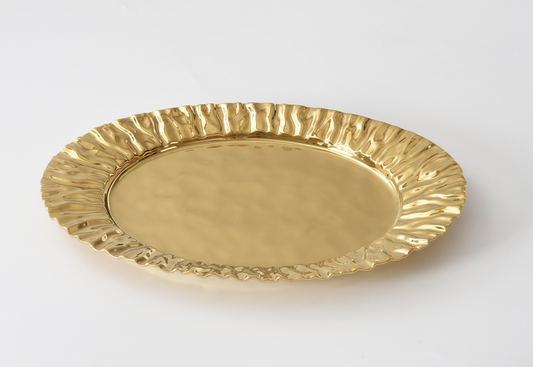 Gold Tux Ruffle Platter