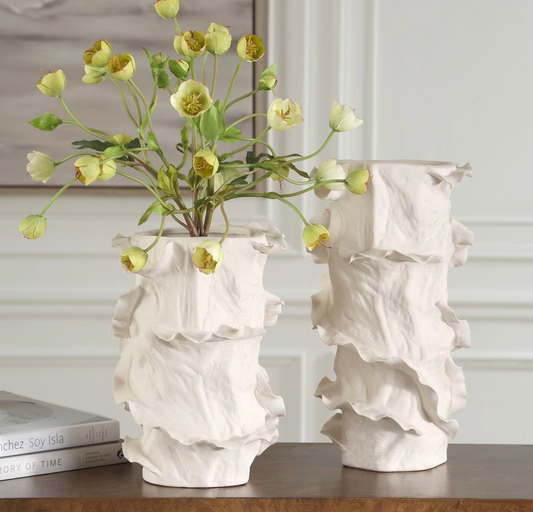 Cascade Blanc Vases/Set 2