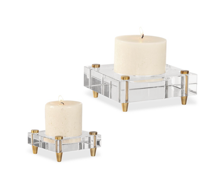 Atelier Crystal Society Pillar Candle Holders Set 2