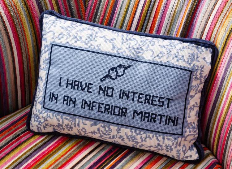 Inferior Martini Pillow