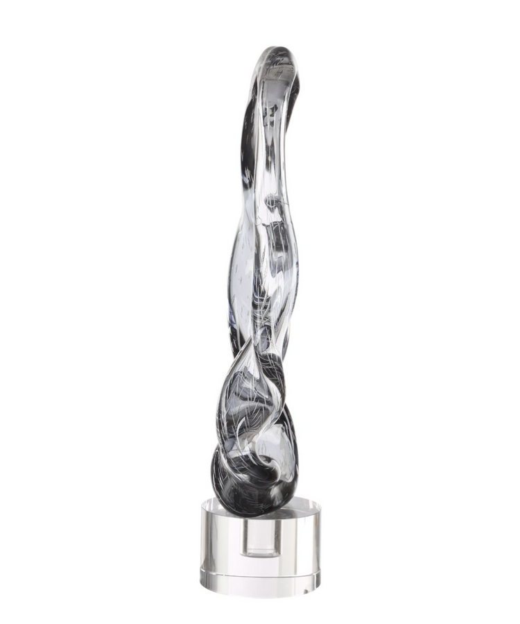 Smoked Glass Sculpture/Crystal Base