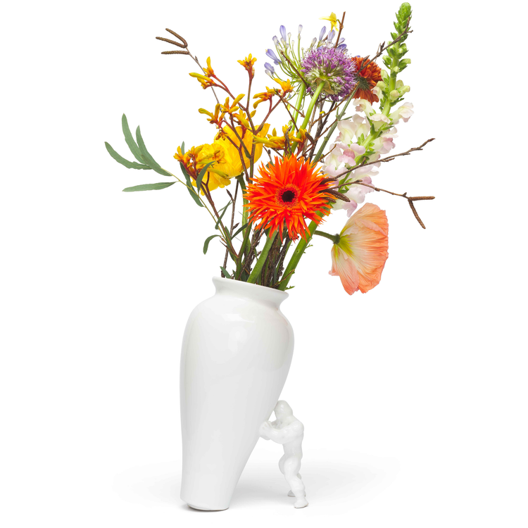 L/White Superhero Vase