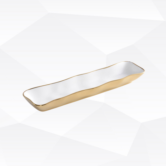 Cracker Tray Gold Rim