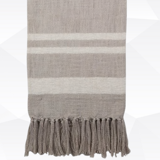 Gray & White Throw-  Lightweight