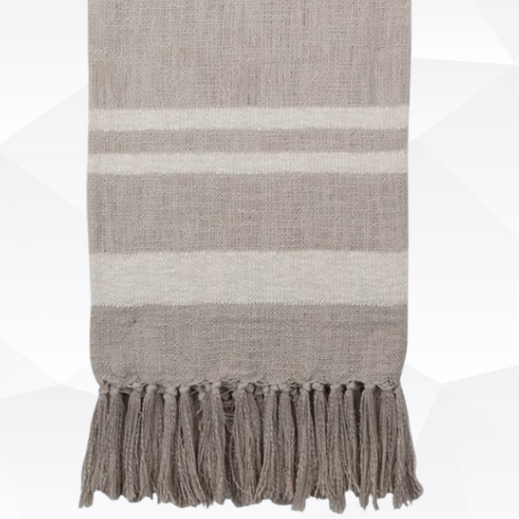 Gray & White Throw-  Lightweight