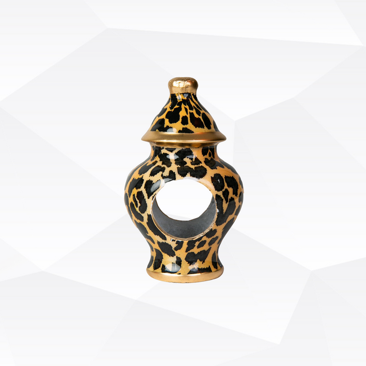 Leopard Spots Ginger Jar Enameled Napkin Ring (4 pack)