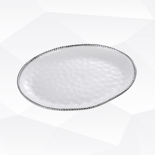 Gleaming White Oval Platter18"