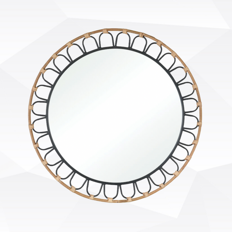 Round Natural Mirror