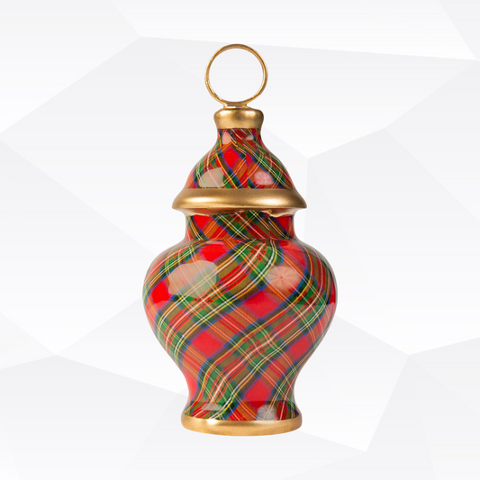 Royal Tartan Ginger Jar Ornaments