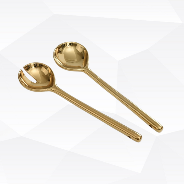 Salad Servers Gold  10"